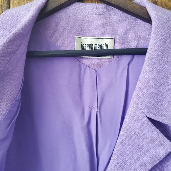 VINTAGE Joseph Magnin purple 3 piece 1950s women's suit Excellent condition - Picture 6 of 15